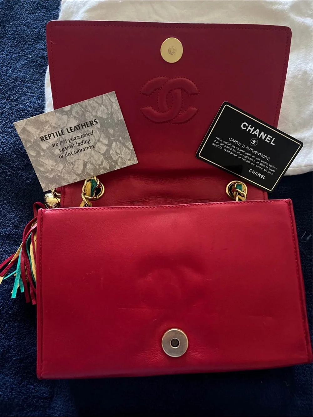 Vintage Chanel Harlequin Tassel Bag